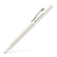 Faber-Castell automatic Grip 2010 ballpoint pen, body white, shaft blue M (0.7 mm) (32029)