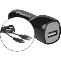 Зарядний пристрій Defender UCC-12 black, 1xUSB, 5V / 1A+Micro (83590)