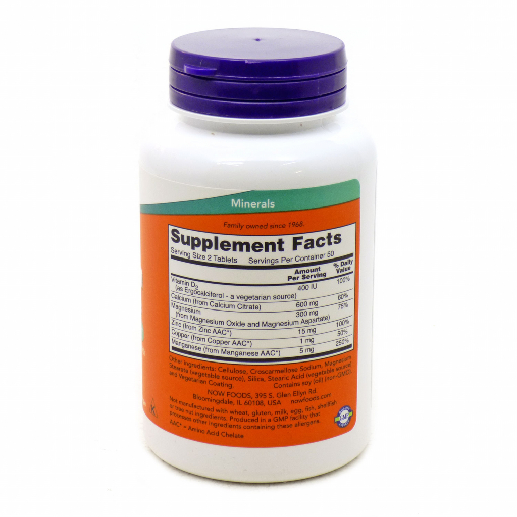 Мінерали Now Foods Цитрат Кальцію, 100 таблеток (NF1230)