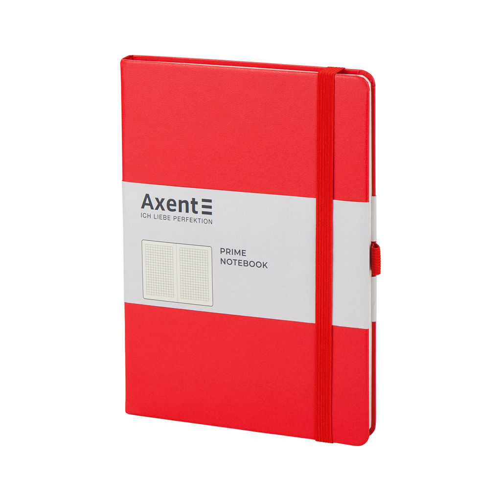 Книга записна Axent Partner Prime 145х210 мм A5 96 аркушів в клітинку Червона (8305-06-A) Книга записна Axent Partner Prime 145х210 мм A5 96 аркушів в клітинку Червона (8305-06-A)