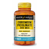 Minerals Mason Natural Chromium Picolinate 200 mcg, Chromium Picolinate, 100 tablets (MAV12241)