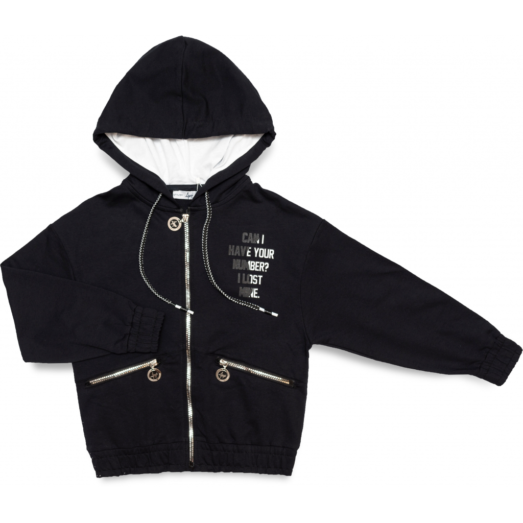 Спортивний костюм дитячий A-Yugi з капюшоном (7050-158G-black)