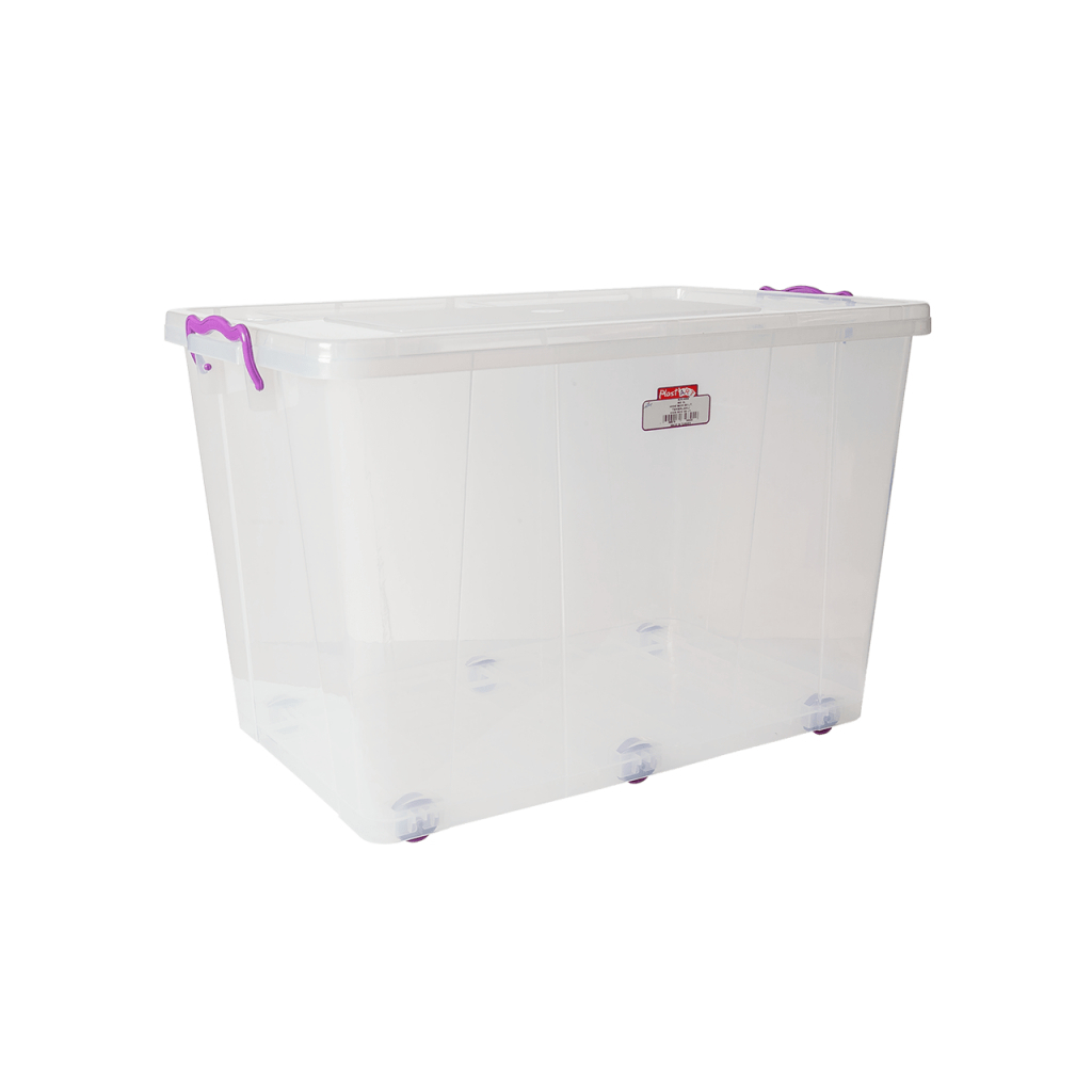 Контейнер для зберігання Irak Plastik на колесах прозорий 60 л (4669)
