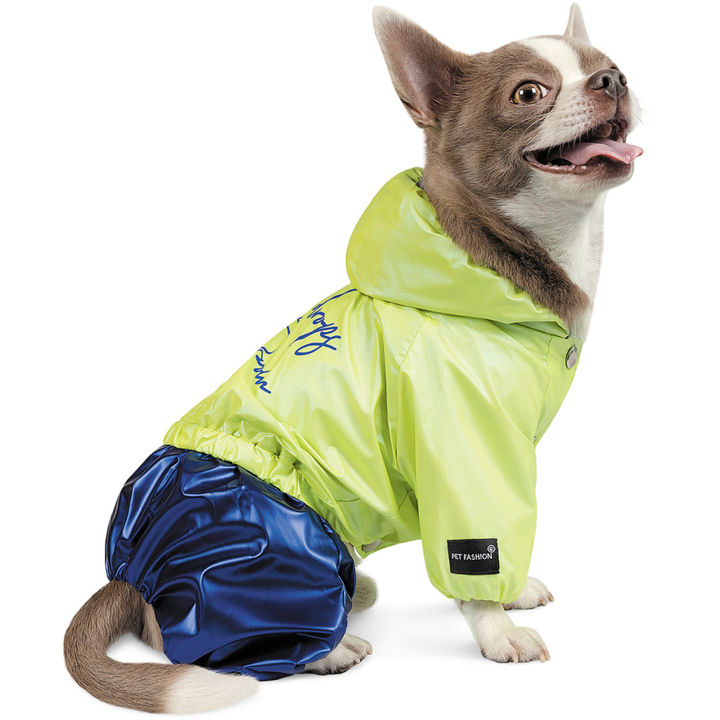 Дощовик для тварин Pet Fashion "PULSE" XS (синій із зеленим) (4823082422821)