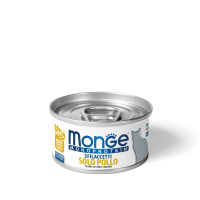 Canned food for cats Monge Cat Monoprotein chicken meat flakes 80 g (8009470007160)