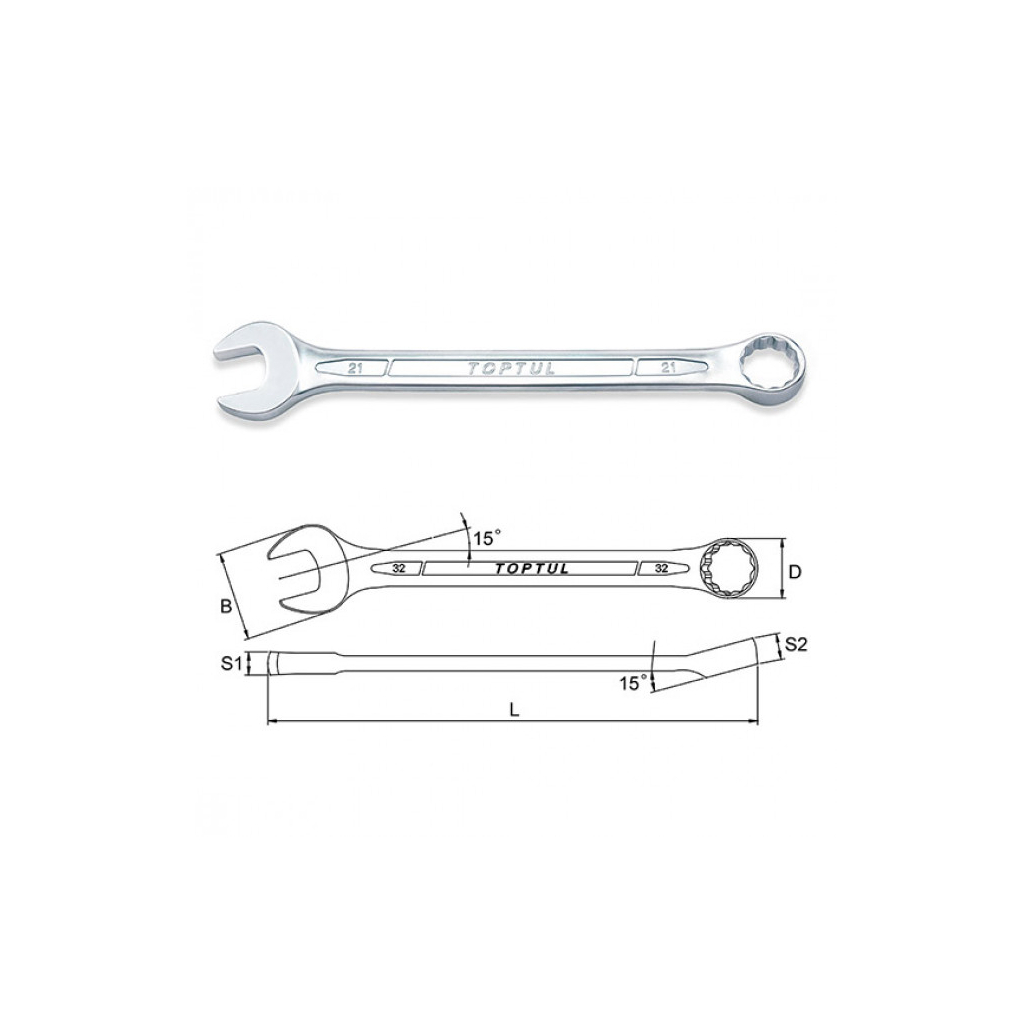 Ключ Toptul комбінований 20мм (AAEB2020)