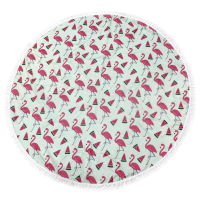 MirSon beach towel No. 5077 Summer Time Menthol Flamigo 150x150 cm (2200003947854)
