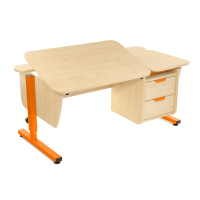 Pondi desk Schoolboy transformer with a maple-orange sideboard (KL120ОР)