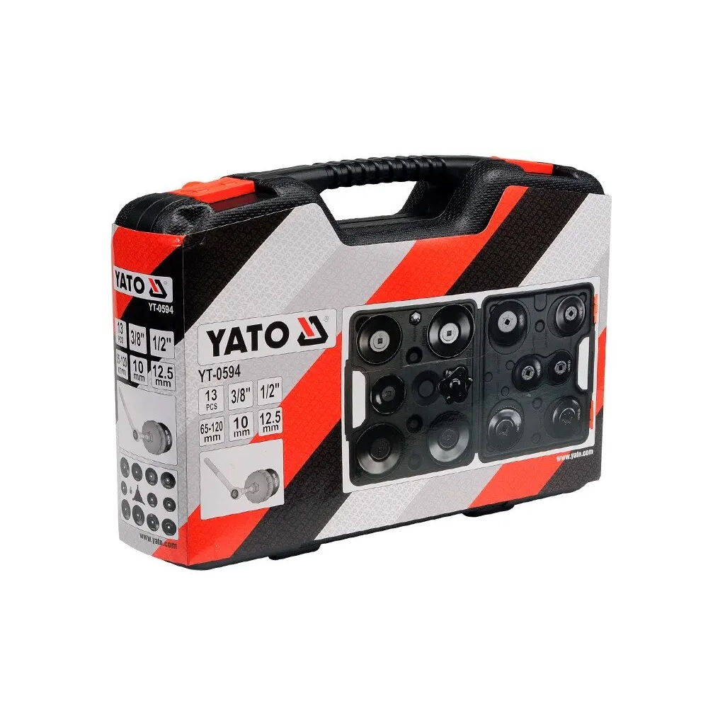Автомобільний зйомник Yato масляних фільтрів 3/8"-1/2" 13шт (YT-0594)