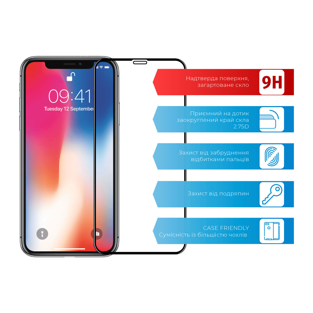 Скло захисне ACCLAB Full Glue Apple iPhone X/XS/11 Pro (1283126508189)