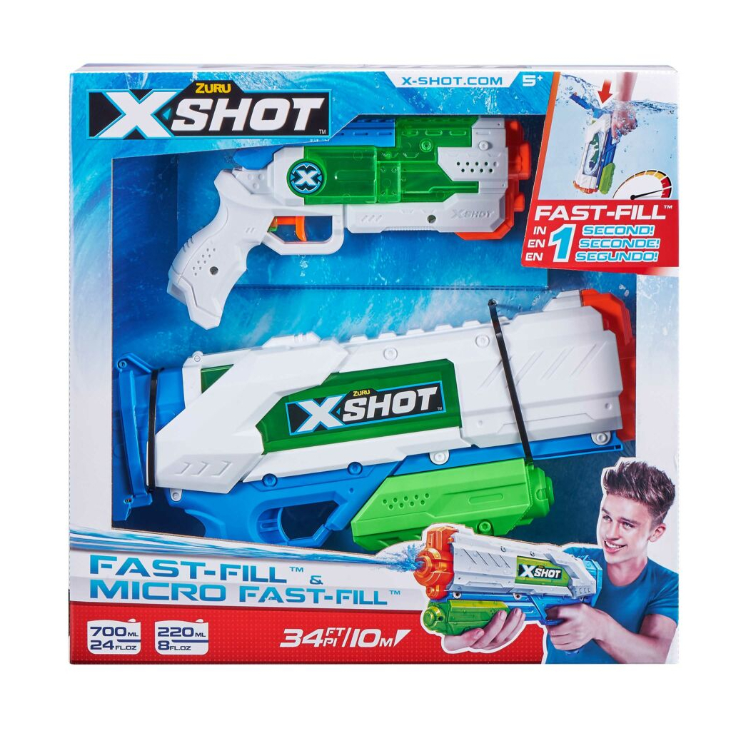 Іграшкова зброя Zuru X-Shot Набір водяних бластерів Fast Fill Medium And Small (56225)