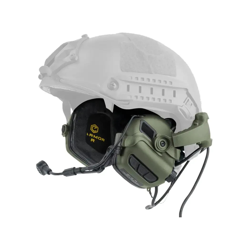 Тактичні навушники Earmor M32X MARK3 Green з мікрофоном (сумісні з ARC Rail) (M32X-ARC-FG)