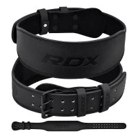Athletic belt RDX 4 leather Full Black XL (WBS-4FB-XL)