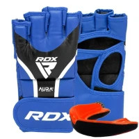 Рукавички для MMA RDX Aura Plus T-17 Blue/Black S (GGR-T17UB-S+)