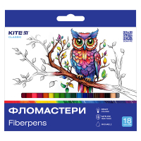 Фломастери Kite Classic 18 кольорів (K-448)
