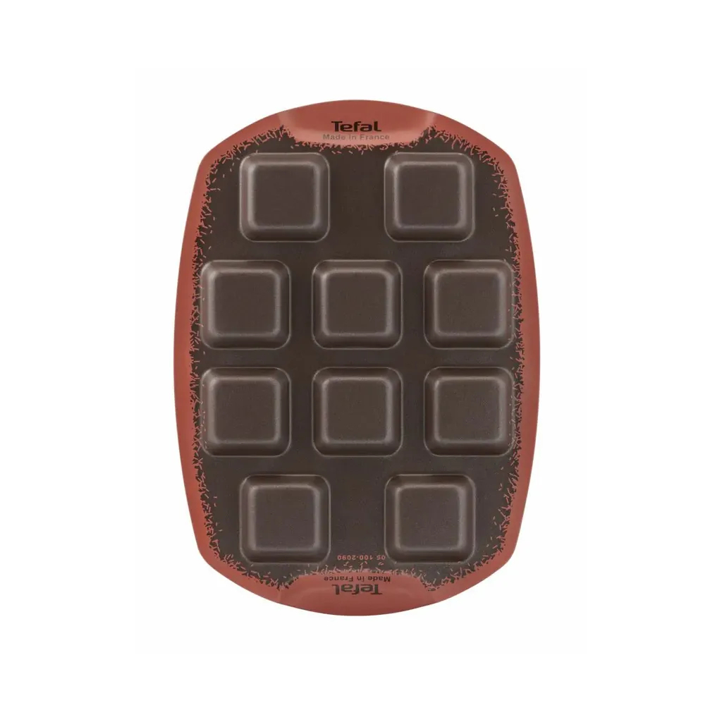 Форма для випікання Tefal PerfectBake, 10 форм, квадратний, 21х29см, алюміній, коричневий (J5734502)