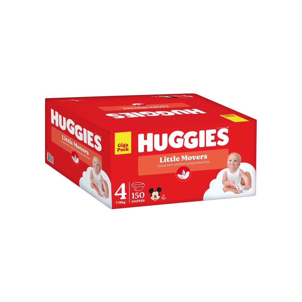 Підгузки Huggies Little Movers 4 (7-18 кг) M-pack, 150 шт (5029053583402)