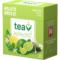 Tea Moments Mojito Breeze green tea 20x1.8 g pyramids (tm.00339)