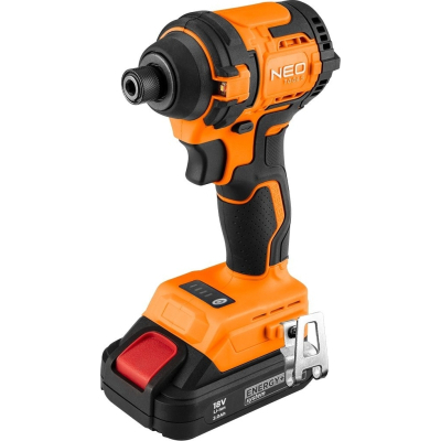 Гайковерт Neo Tools Energy+ 18V, безщітковий, 3600об/хв, 300Нм, 1/4", 4 швидкості, 0.85кг (без АКБ та ЗП) (04-612)