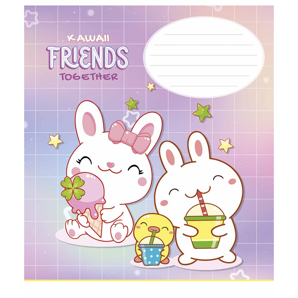 Зошит Школярик Kawaii Friends 12 аркушів лінія (012-3422L)