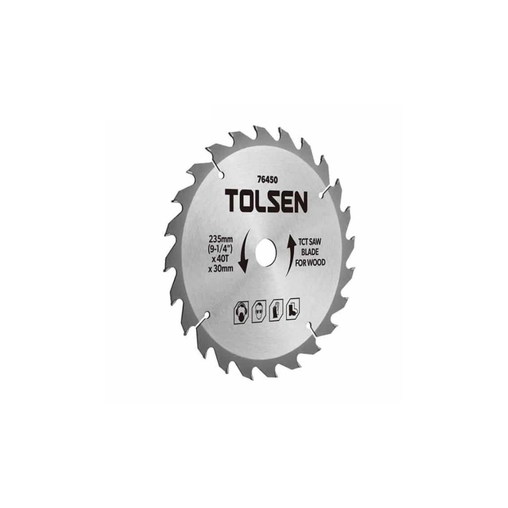 Диск пильний Tolsen з ТВС напайками по дереву 185х24Т*30мм (76430)