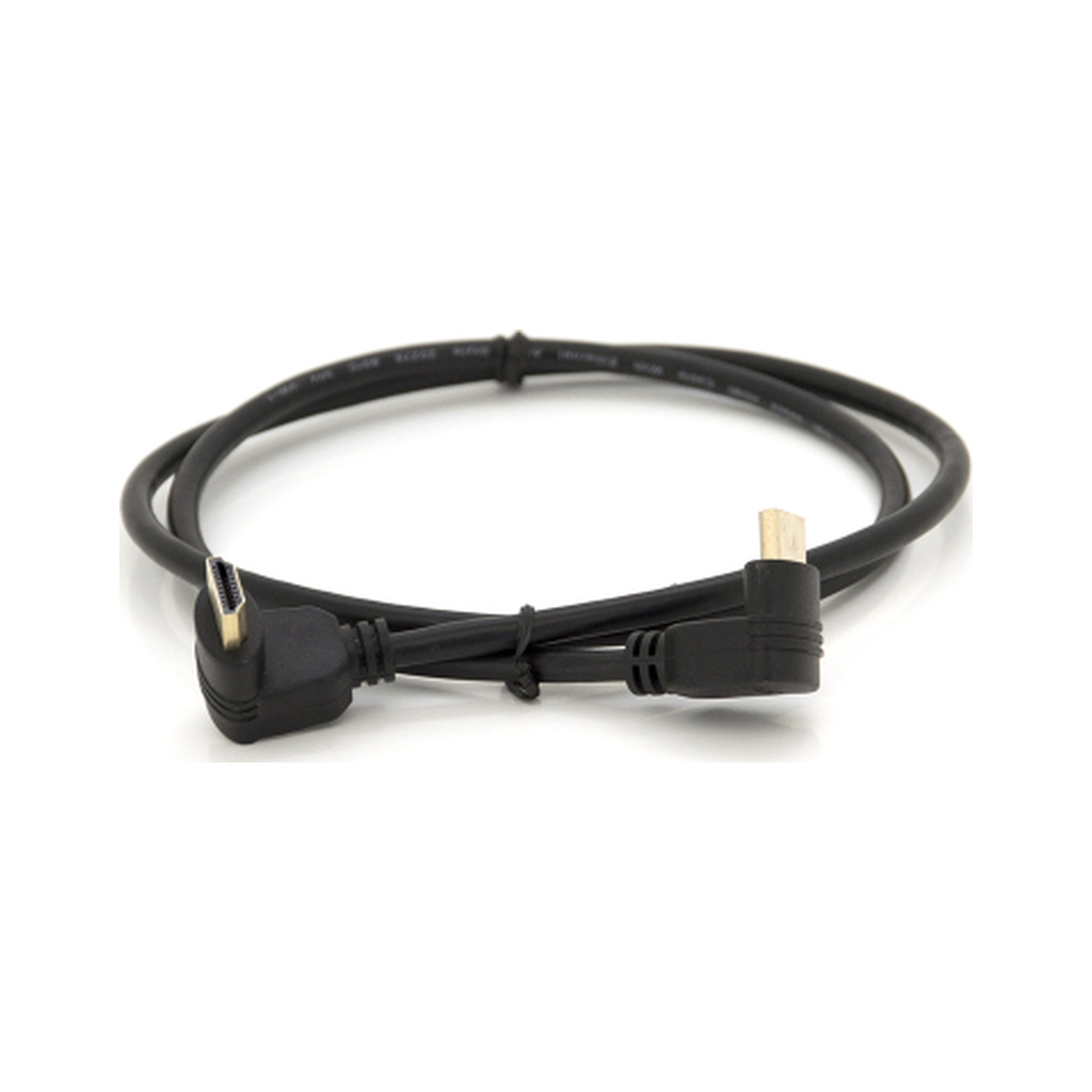 Кабель мультимедійний HDMI M to HDMI M 1.0m V1.4 90° corner black Merlion (YT-HDMI-1.0m/90°-90°) Кабель мультимедійний HDMI M to HDMI M 1.0m V1.4 90° corner black Merlion (YT-HDMI-1.0m/90°-90°)