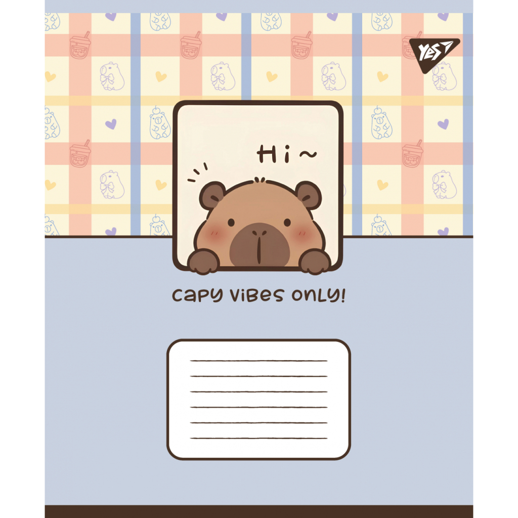 Зошит Yes Capy vibes А5 12 аркушів коса лінія (767952)