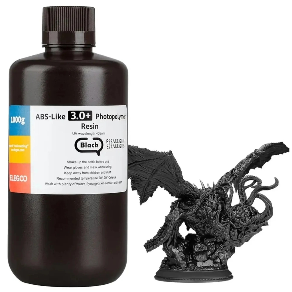 Фотополімерна смола ELEGOO Resin, ABS-like 3.0 plus 1кг, black (50.103.0218) Фотополімерна смола ELEGOO Resin, ABS-like 3.0 plus 1кг, black (50.103.0218)