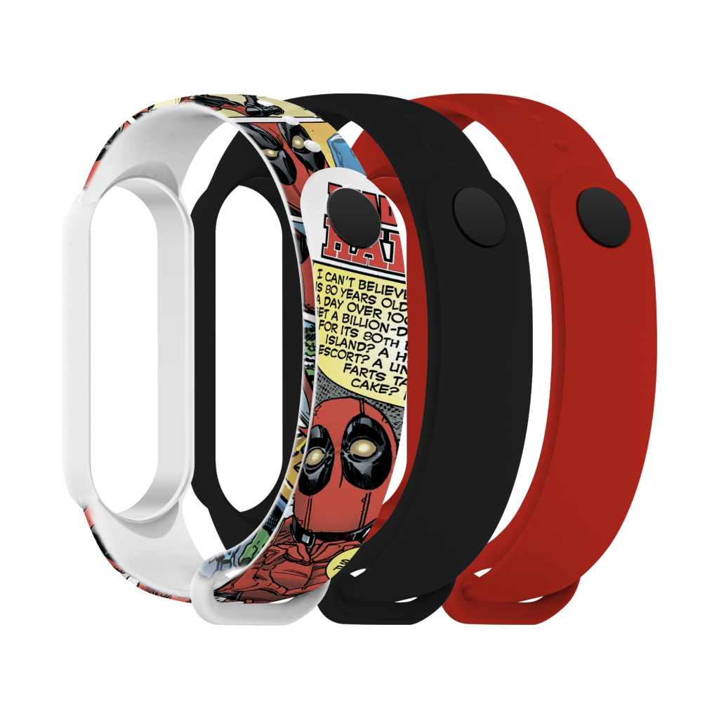 Ремінець до фітнес браслета Armorstandart комплект 3шт Xiaomi Mi Band 7/6/5 DP Comix (ARM77058) Ремінець до фітнес браслета Armorstandart комплект 3шт Xiaomi Mi Band 7/6/5 DP Comix (ARM77058)