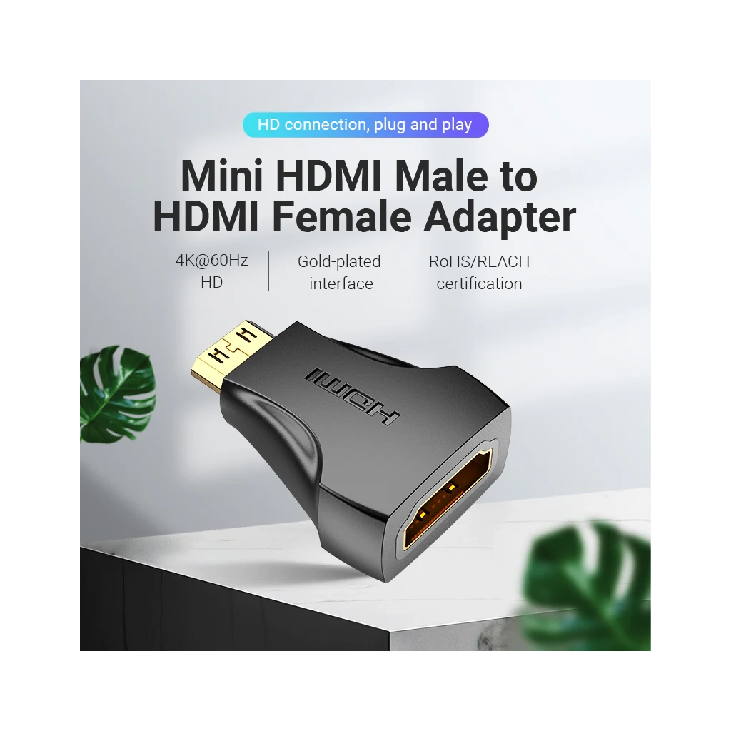 Перехідник HDMI to Mini HDMI black Vention (AISB0)