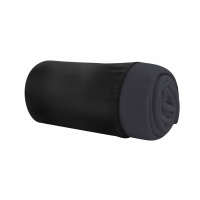 Warm Bergamo fleece blanket in a cover 150 x 180 cm black (202311pl-01)