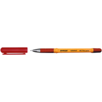 Ручка кулькова Stanger Fine point 0,7 мм, з грипом, червона, 10 шт (M 0.7-18000300057)