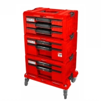 Tool box QBRICK SYSTEM set on a platform, 21", 525*345*885, SYSTEM PRO Drawer Workshop Set 3 Red (Z258353PG003)