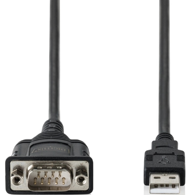 Кабель для передачі даних USB 2.0 AM to COM 1.8m DB9 RS232 FT232RNL black Digitus (DA-70172)