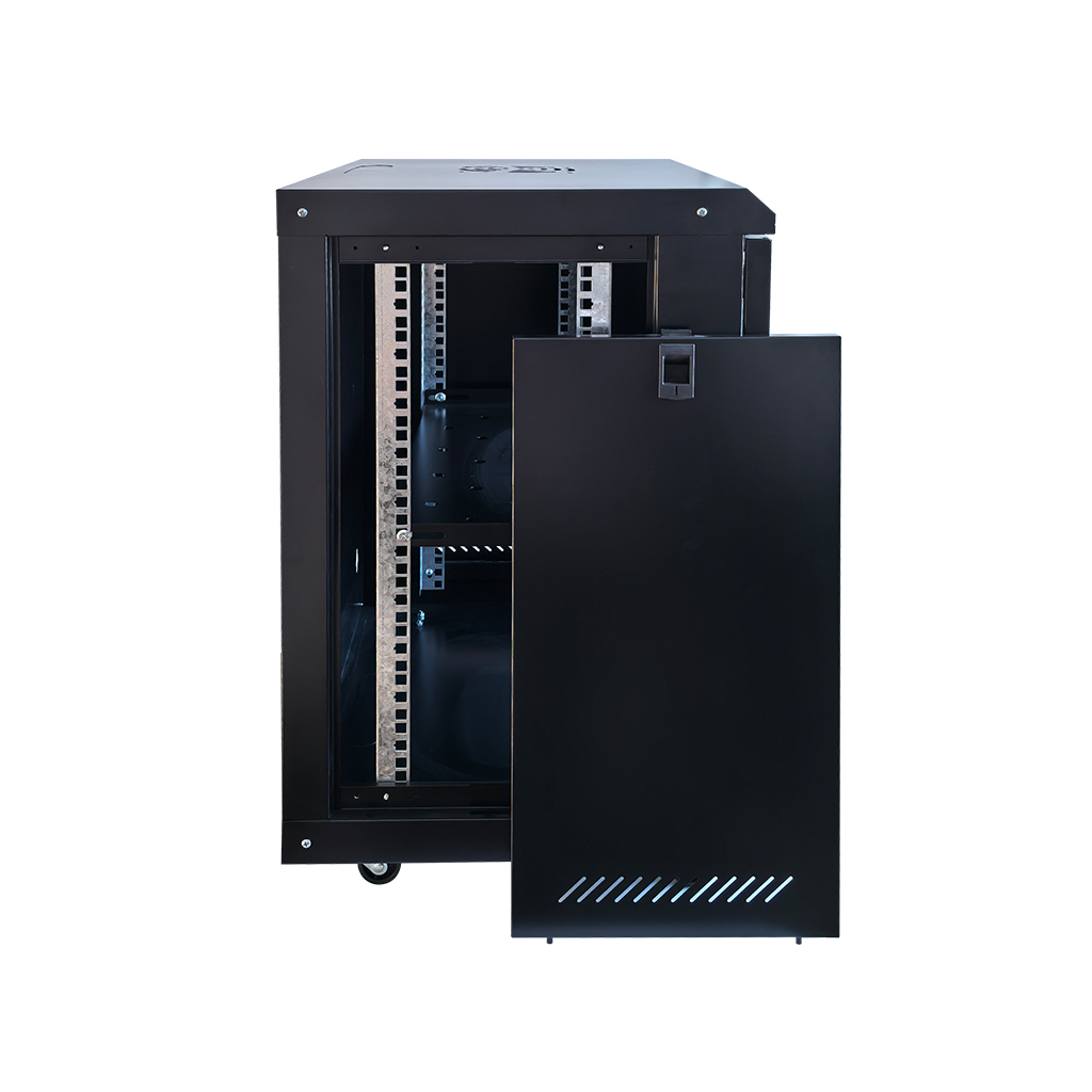 Шафа настінна GEAR 15U 19" 600x600x750 мм, + полка 19", black (GWMSN-15U-600-600)