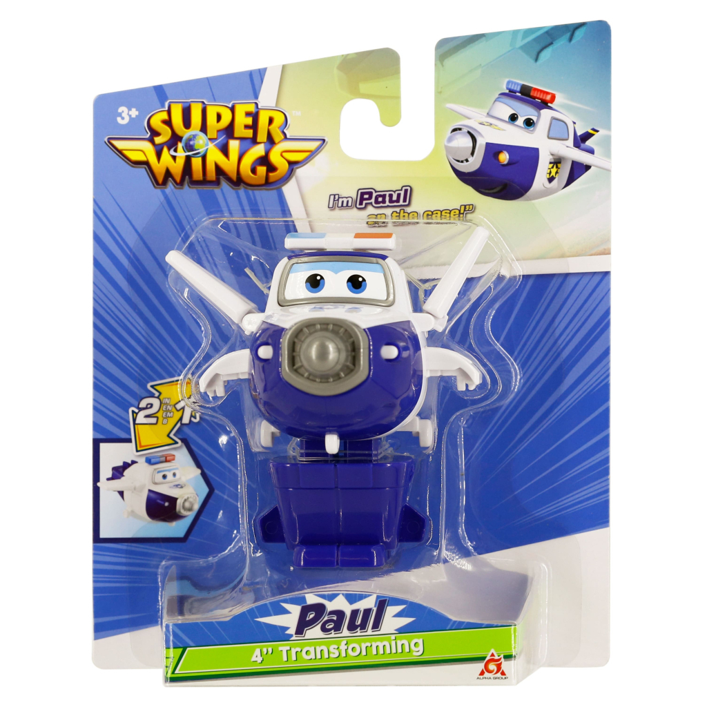 Фігурка Super Wings трансформер Transforming Пол (Paul), 10 см (EU780624)