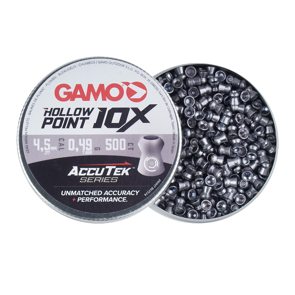Пульки Gamo 10x HollowPoint AccuTek 4,5 мм 0,49 г 500 шт (6322546-AK)