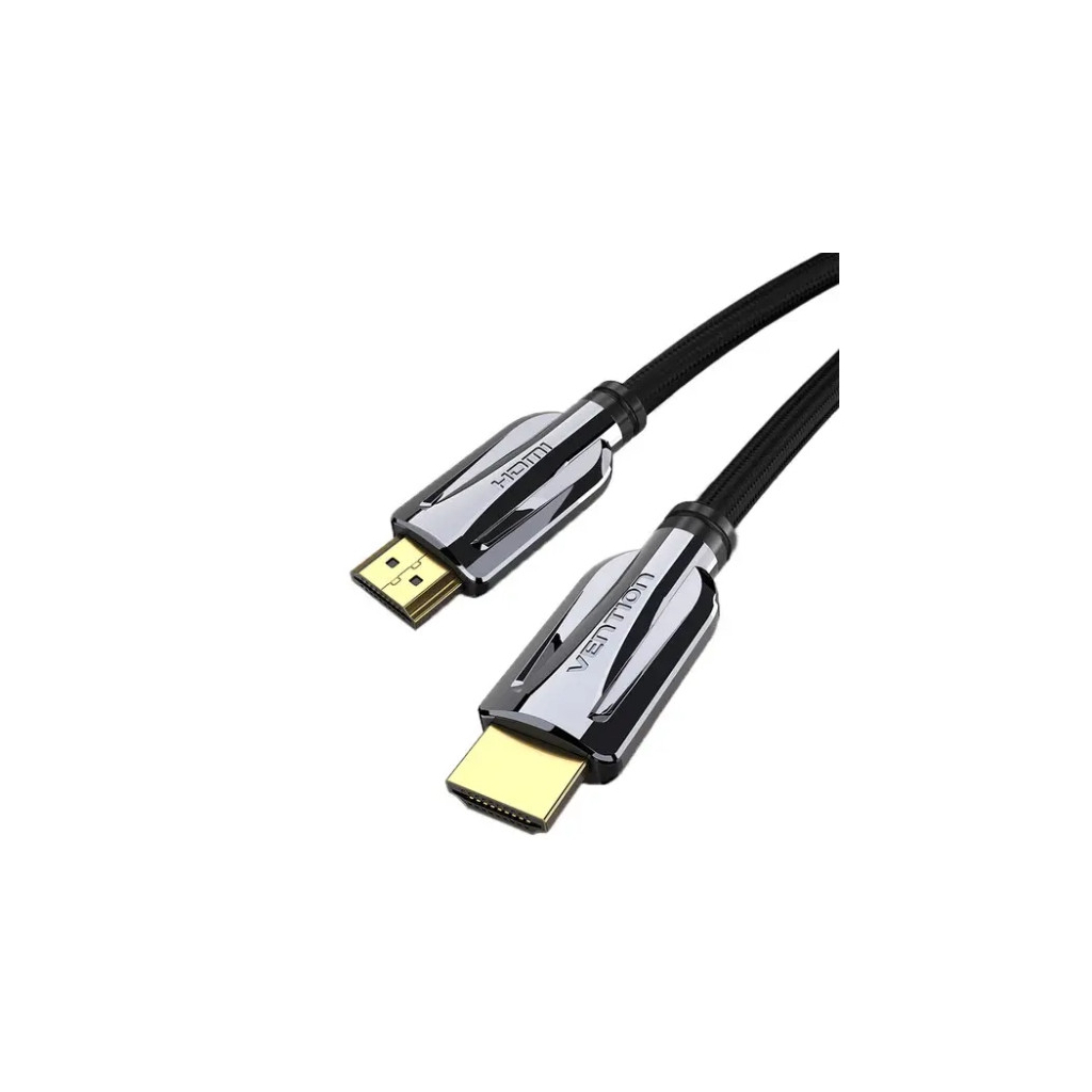 Кабель мультимедійний HDMI M to HDMI M 2.0m V2.1 8K60Hz braided black Vention (AALBH)