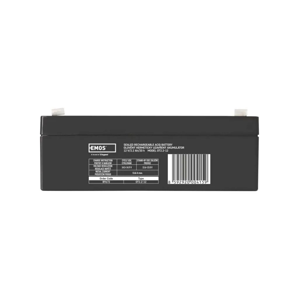 Батарея до ДБЖ EMOS 12V 2.2Ah (B9672) Батарея до ДБЖ EMOS 12V 2.2Ah (B9672)
