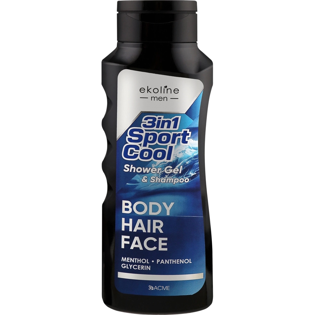 Гель для душу Acme Color EkoLine Men 3 In 1 Sport Cool Shower Gel & Shampoo 400 мл (4823115508072)