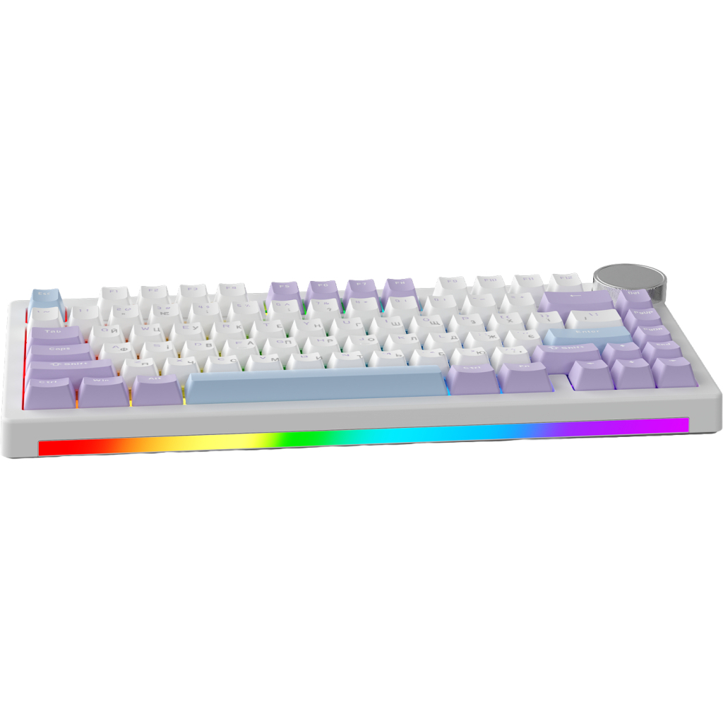 Клавіатура Ajazz AK820 V2 Coconut Flake Switch Wireless/Bluetooth/USB UA Purple/White/Blue (AK820-V2-CF-PWB)