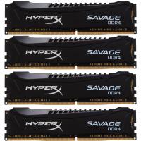 Модуль пам'яті для комп'ютера DDR4 32GB (4x8GB) 3000 MHz HyperX Savage Black Kingston Fury (ex.HyperX) (HX430C15SBK4/32)
