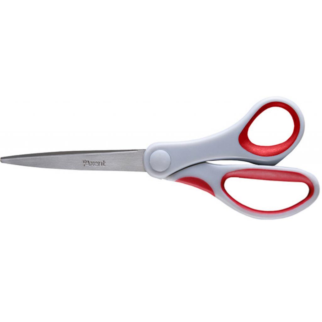 Ножиці Axent Duoton, 18см, gray-red (6301-06-А) Ножиці Axent Duoton, 18см, gray-red (6301-06-А)