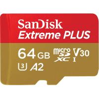 Карта пам'яті SanDisk 64GB microSDXC class 10 UHS-I U3 A2 Extreme Plus V30 (SDSQXBZ-064G-GN6MA)