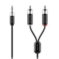 Кабель мультимедійний Jack 3.5mm to 2RCA 2.0m ProHD1000 Belkin (AV10066QP2M)