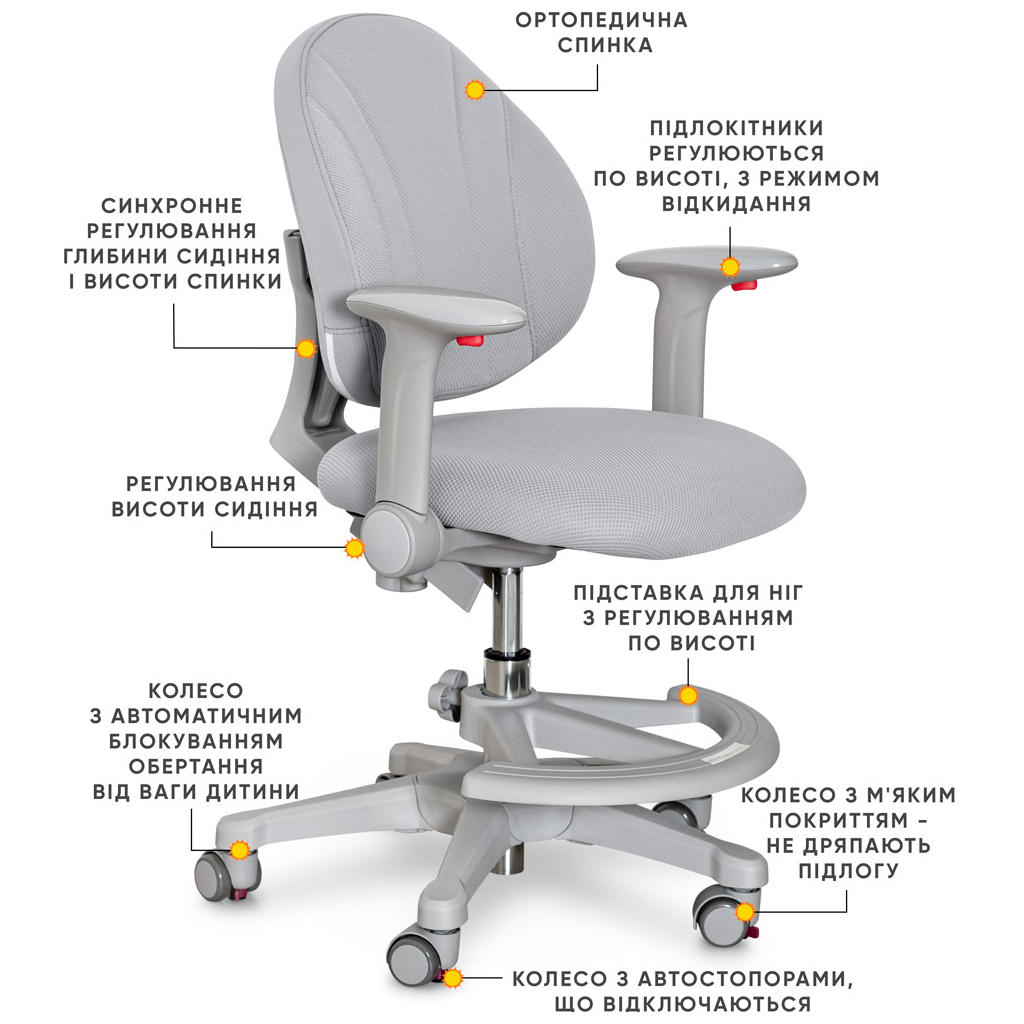 Дитяче крісло Evo-kids Mio-G (Y-407 G)