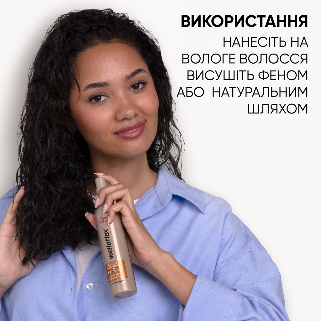 Спрей для волосся WellaFlex Кучері та локони 150 мл (8699568541968/4064666594637)