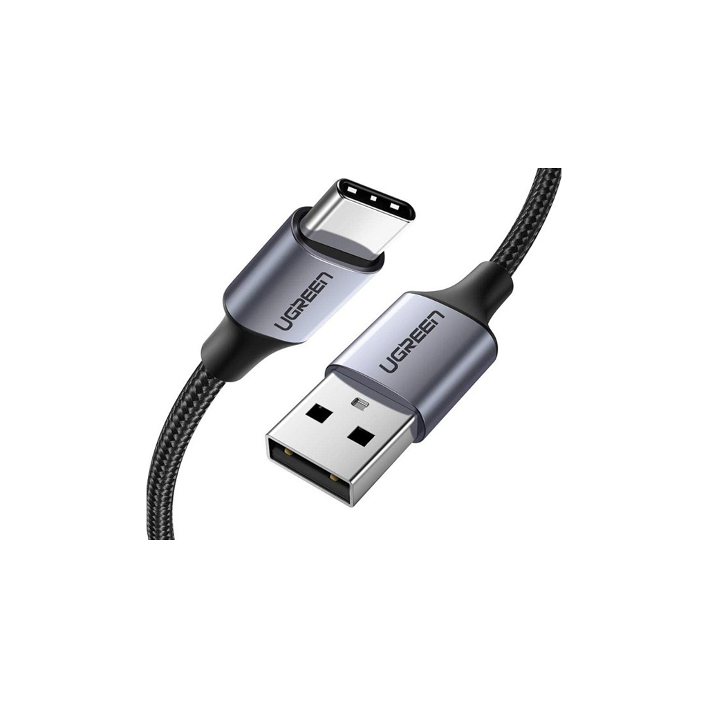 Дата кабель USB 2.0 AM to USB-C 1.5m US288 Aluminum Braid (Black) Ugreen (60127)