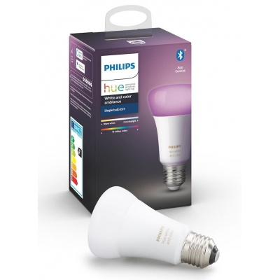 Розумна лампочка Philips Hue Single Bulb E27, Color, BLE, DIM (929002216824)