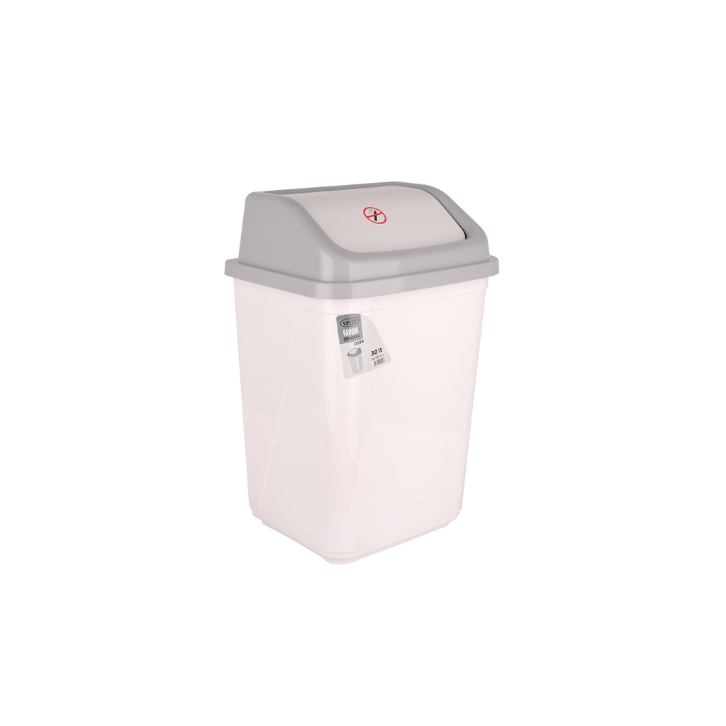 Контейнер для сміття Violet House 0098 White 30 л (0098 WHITE с/кр.30 л)